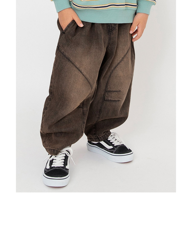 バレルレッグデニムパンツ