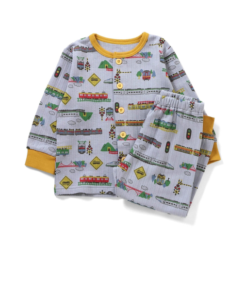 【リンク】電車柄ニットキルトパジャマ