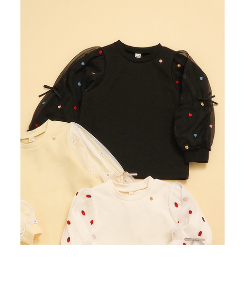 WEB限定 3柄シアースリーブトップス