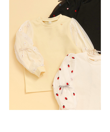 WEB限定 3柄シアースリーブトップス