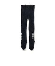 サイドリボン柄ウエストハグタイツ