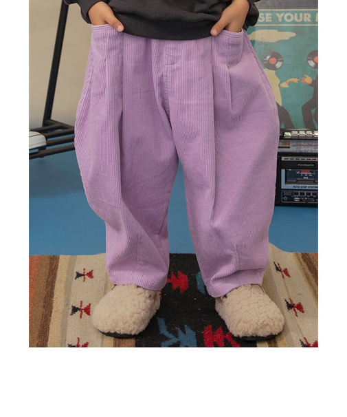 バルーンタックコーデュロイパンツ  10分丈