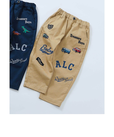 アソートワッペン&刺繍パンツ 10分丈