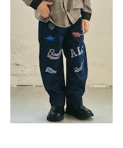 アソートワッペン&刺繍パンツ 10分丈