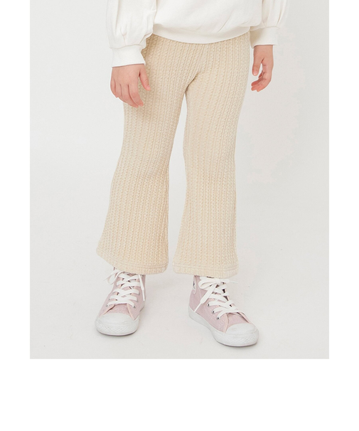 ベロアフレアパンツ 10分丈