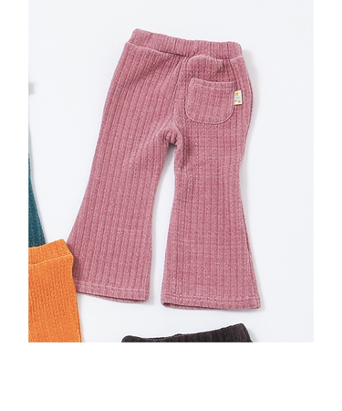 ベロアフレアパンツ  10分丈