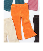 ベロアフレアパンツ 10分丈