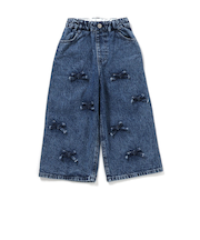 リボンデニムパンツ  10分丈