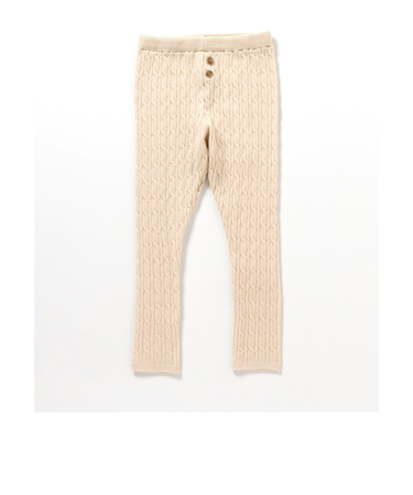 ケーブルニットレギンス 10分丈