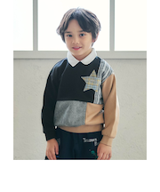 襟付きスターパッチトレーナー