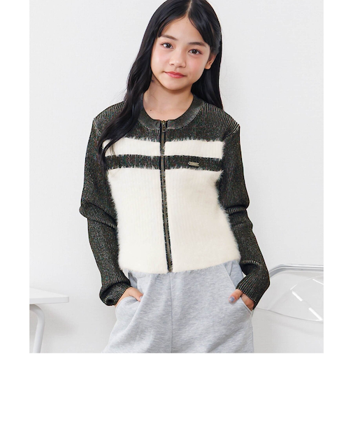 ピグメントライクジップニット