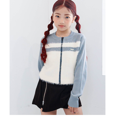 ピグメントライクジップニット