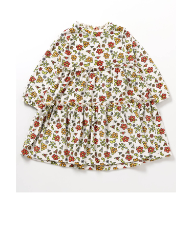 WEB限定 レトロ総柄ベロアワンピース