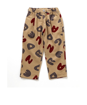 総柄ワンタックコーデュロイパンツ  10分丈