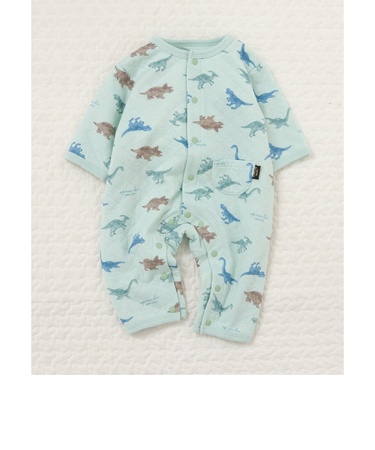 総柄キルトカバーオール