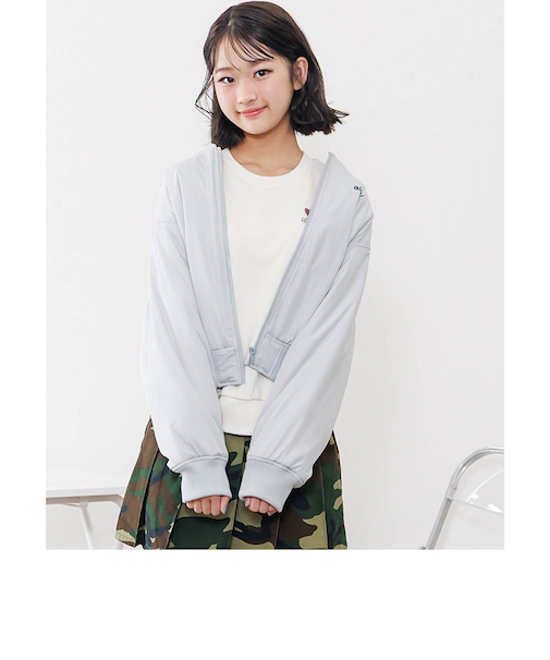 ライニング配色ライトブルゾン