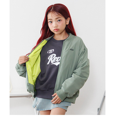 ライニング配色ライトブルゾン