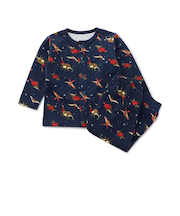 【リンク】ウインターダイナソー柄ニットキルトパジャマ