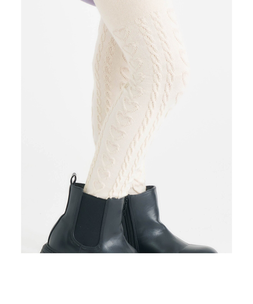 ハートケーブルタイツ