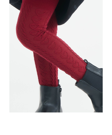 ハートケーブルタイツ