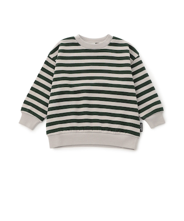 WEB限定  あったか裏起毛無地ボーダートレーナー