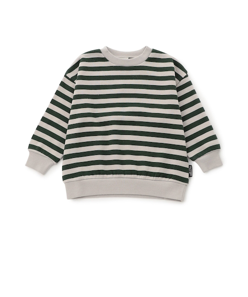 WEB限定  あったか裏起毛無地ボーダートレーナー