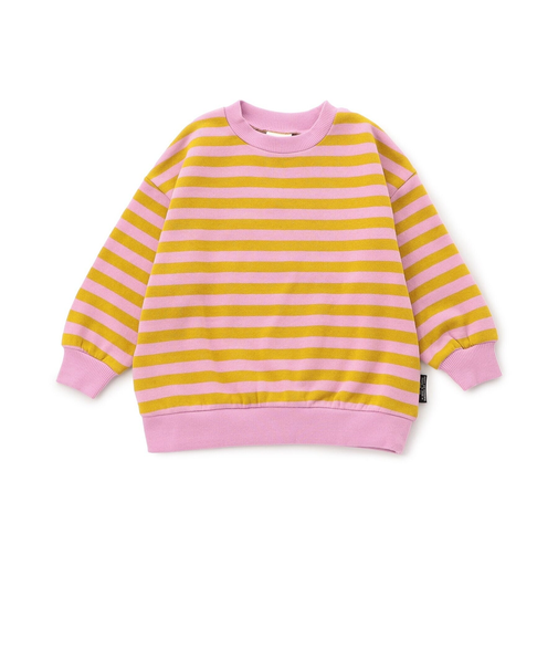 WEB限定 あったか裏起毛無地ボーダートレーナー