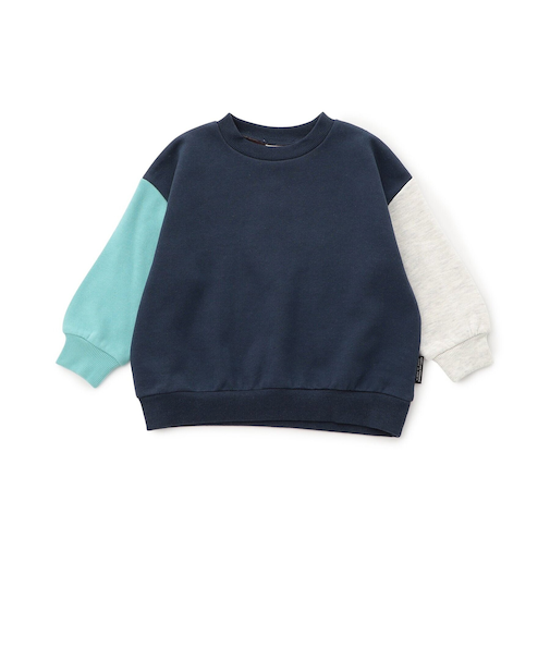 WEB限定  あったか裏起毛無地ボーダートレーナー