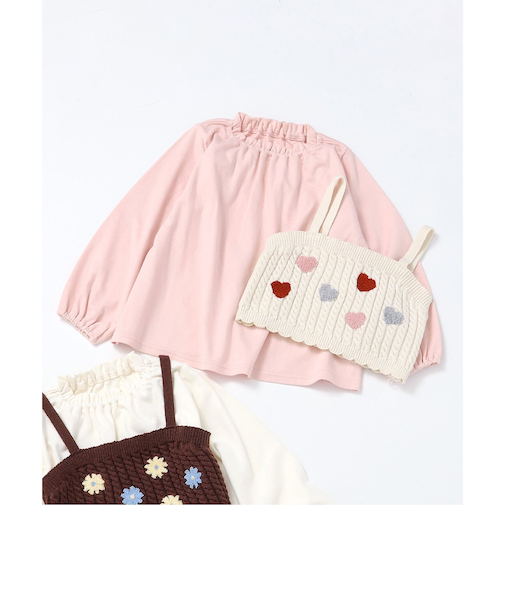 ニットビスチェ&ペプラムインナー2Pセット