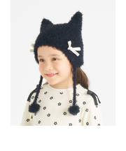 ねこちゃん耳当て付きキャップ