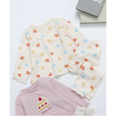 ハート&ケーキモチーフキルトパジャマ