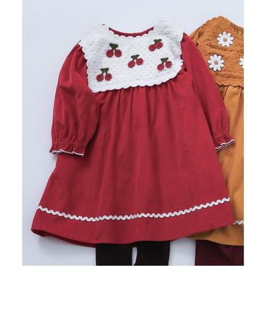 ハート・フラワー・さくらんぼモチーフワンピース