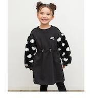 袖ボアワンピース