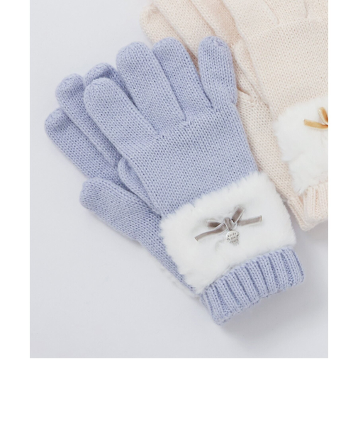 リボンファー手袋