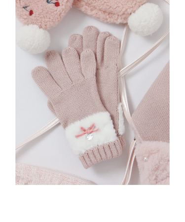 リボンファー手袋