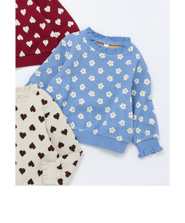 ハート・フラワージャガードトレーナー