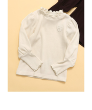 あったかパフスリーブリブトップス