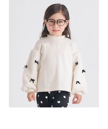 WEB限定 裏シャギーファーリボントレーナー