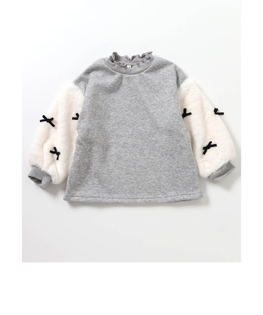 WEB限定 裏シャギーファーリボントレーナー