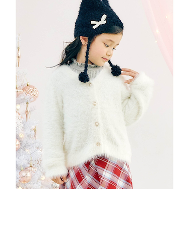 ラメシャギーカーディガン