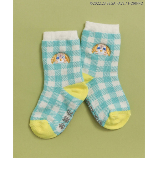 WEB限定 お茶犬ワンポイント刺繍ソックス