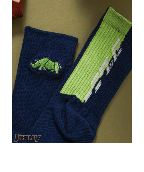 Jimnyコラボ 配色ロゴ&モチーフソックス