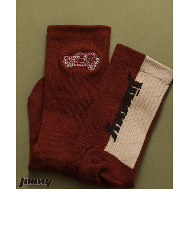 Jimnyコラボ 配色ロゴ&モチーフソックス