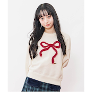 シャギーりぼんニット