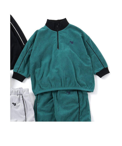 あったかハーフジップトレーナー(セットアップ可) 10分丈