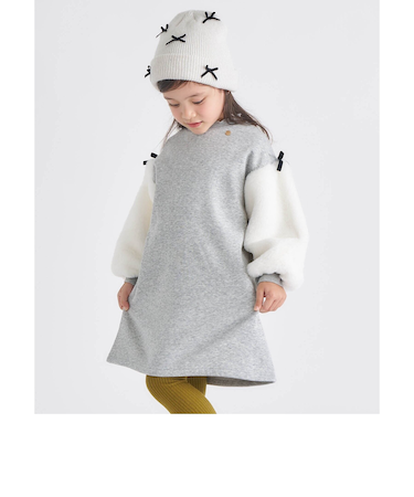 WEB限定 裏シャギー袖ボアワンピース