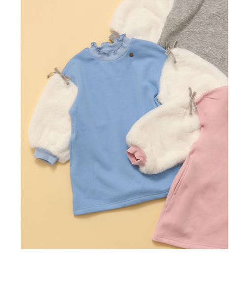 WEB限定 裏シャギー袖ボアワンピース