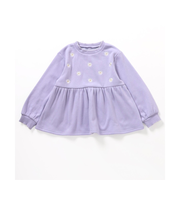 WEB限定 裏シャギーペプラム刺繍トレーナー