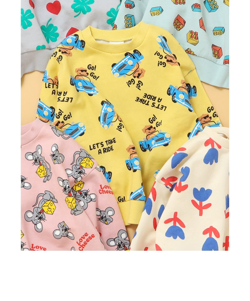 あったかバラエティ総柄トレーナー