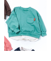 あったかレイヤード風トレーナー  10分丈